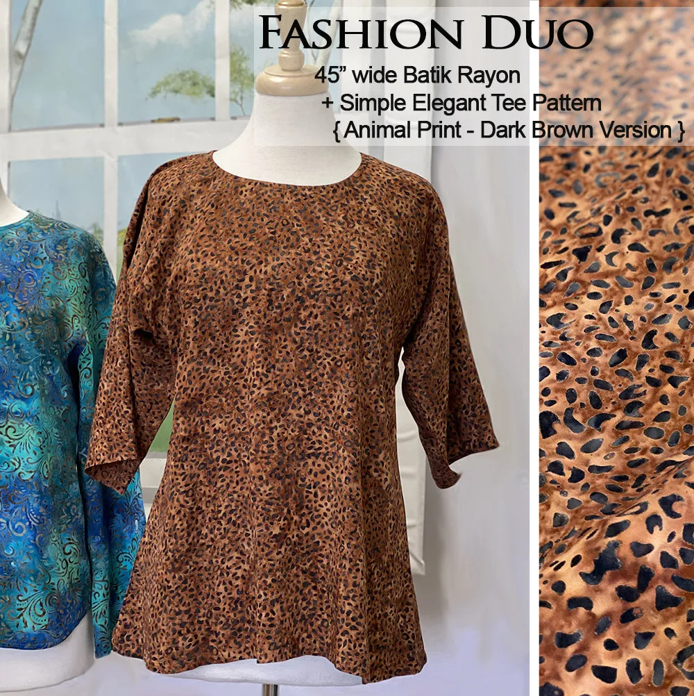 45" Rayon - Animal Skin - Dark Brown