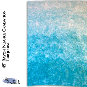 45" Rayon - Nuance Gradation - Turquoise
