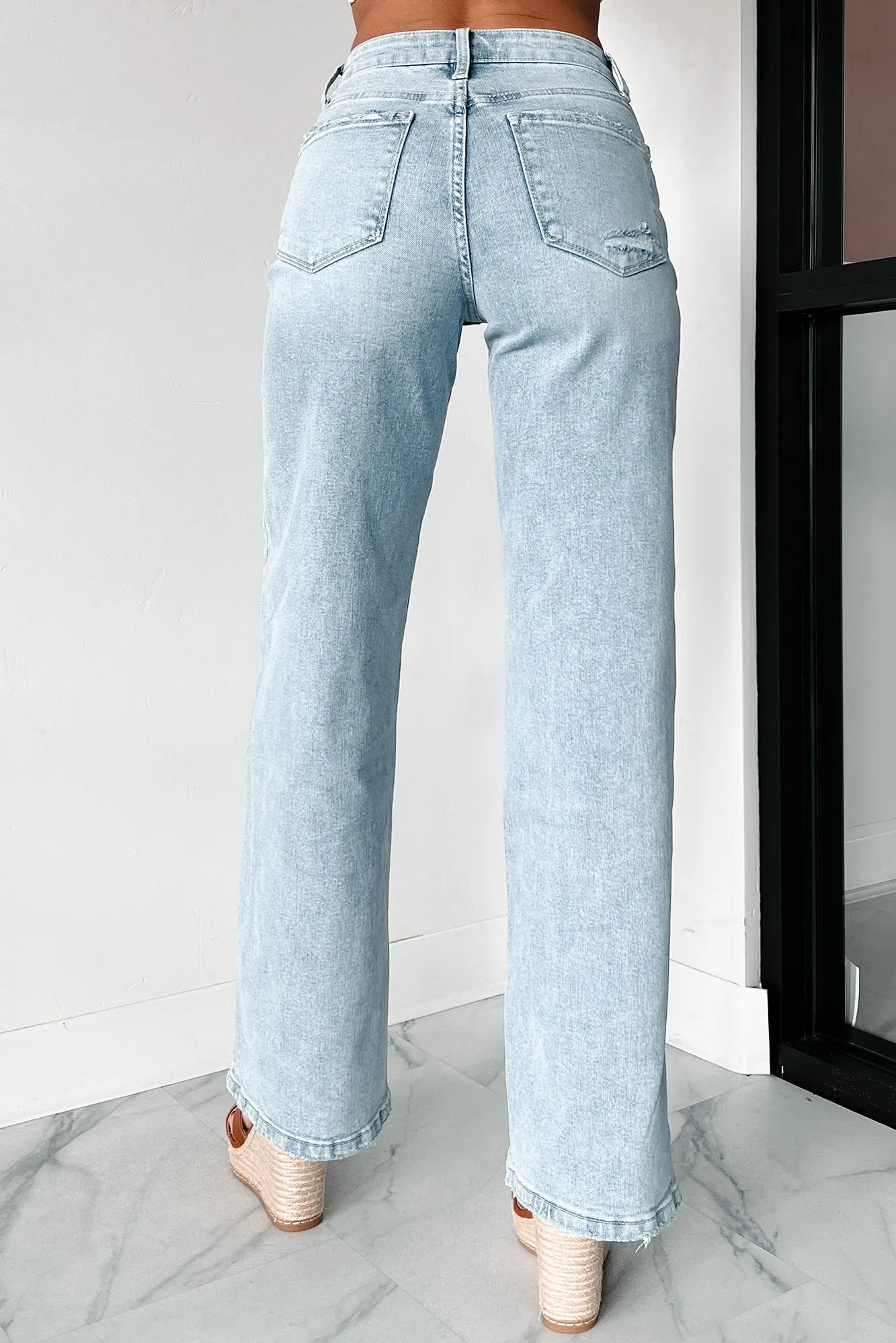 A New Dawn High Rise Flying Monkey Wide Leg Jeans (Light)