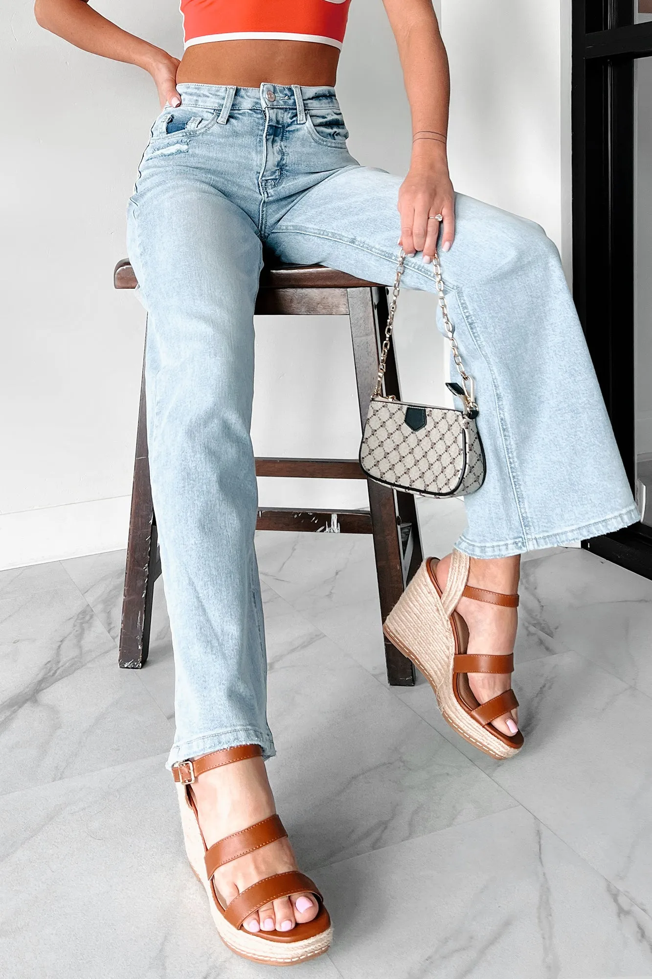 A New Dawn High Rise Flying Monkey Wide Leg Jeans (Light)