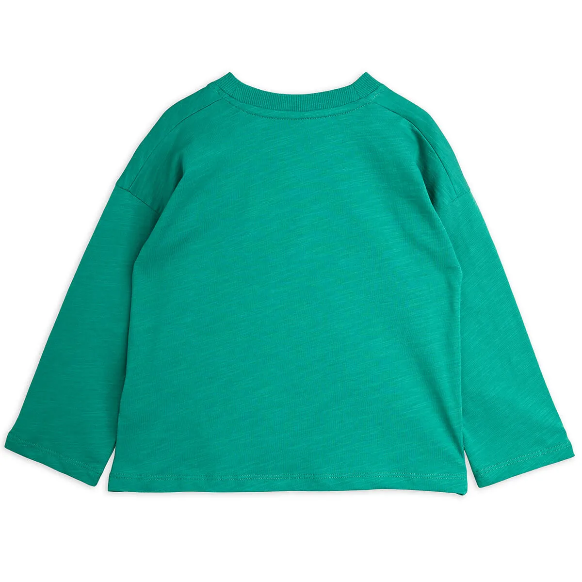 Agatha Embroidered Long Sleeve Tee in Green by Mini Rodini