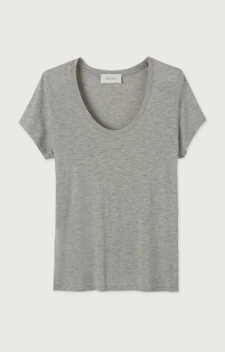 American Vintage Womens T-Shirt JAC48 - Heather Grey