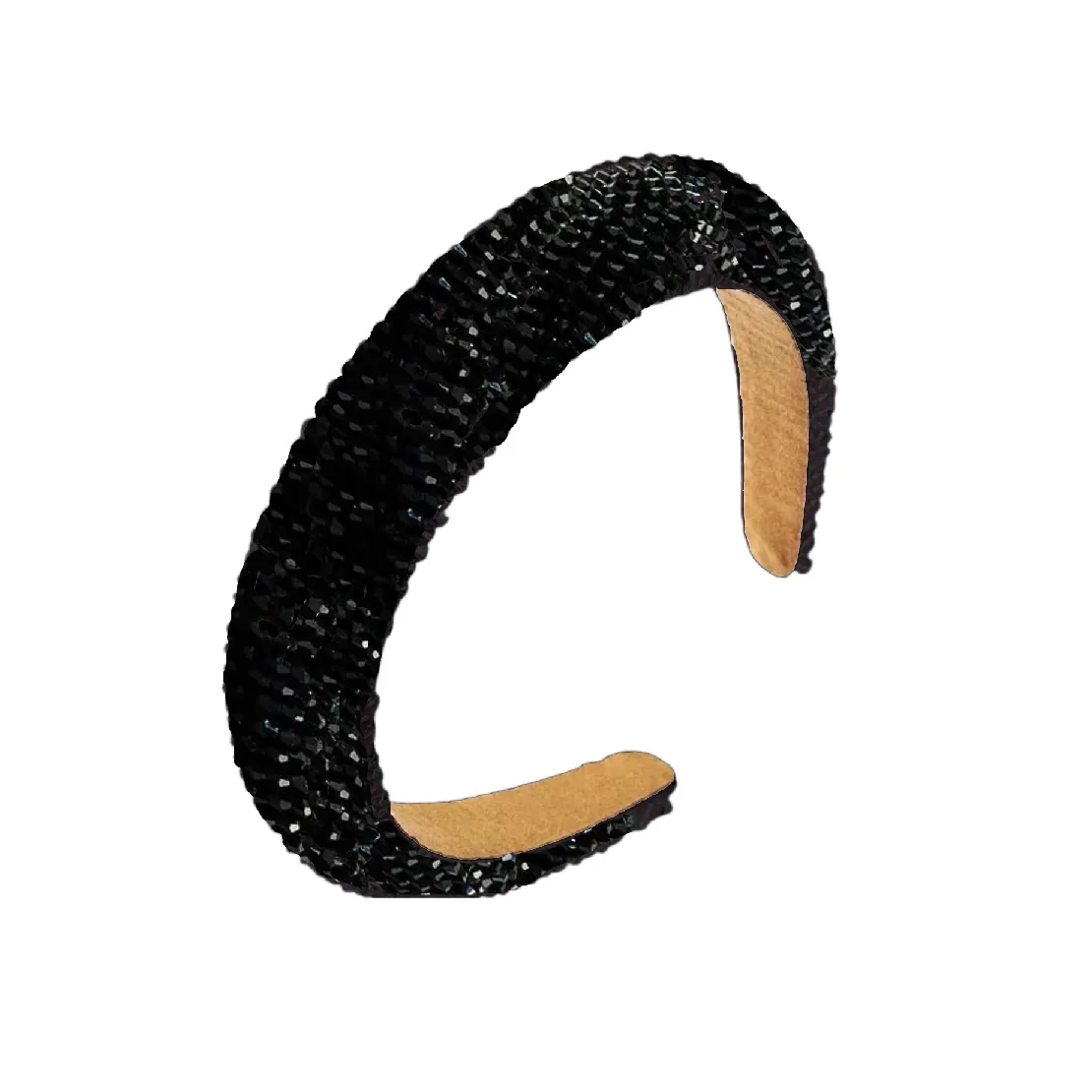 'Anais' Black Crystal Headband
