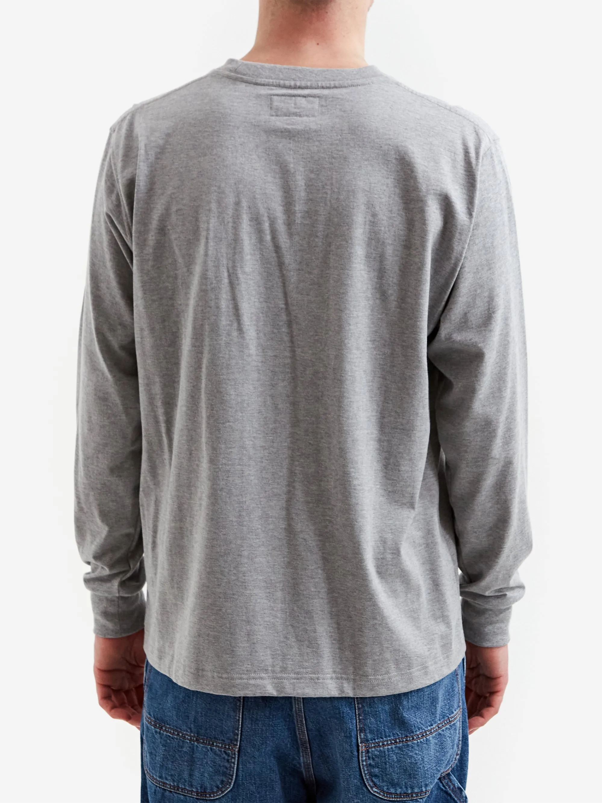 Beams Plus Longsleeve Pocket T-Shirt 40/2 - Heather Grey