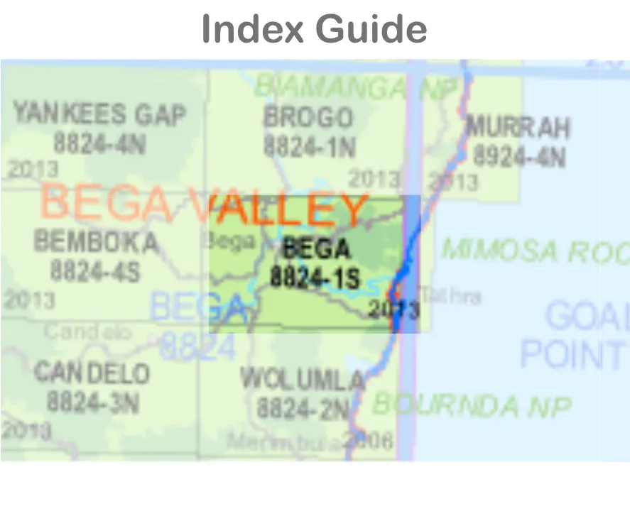 Bega 8824-1-S NSW Topographic Map 1 25k