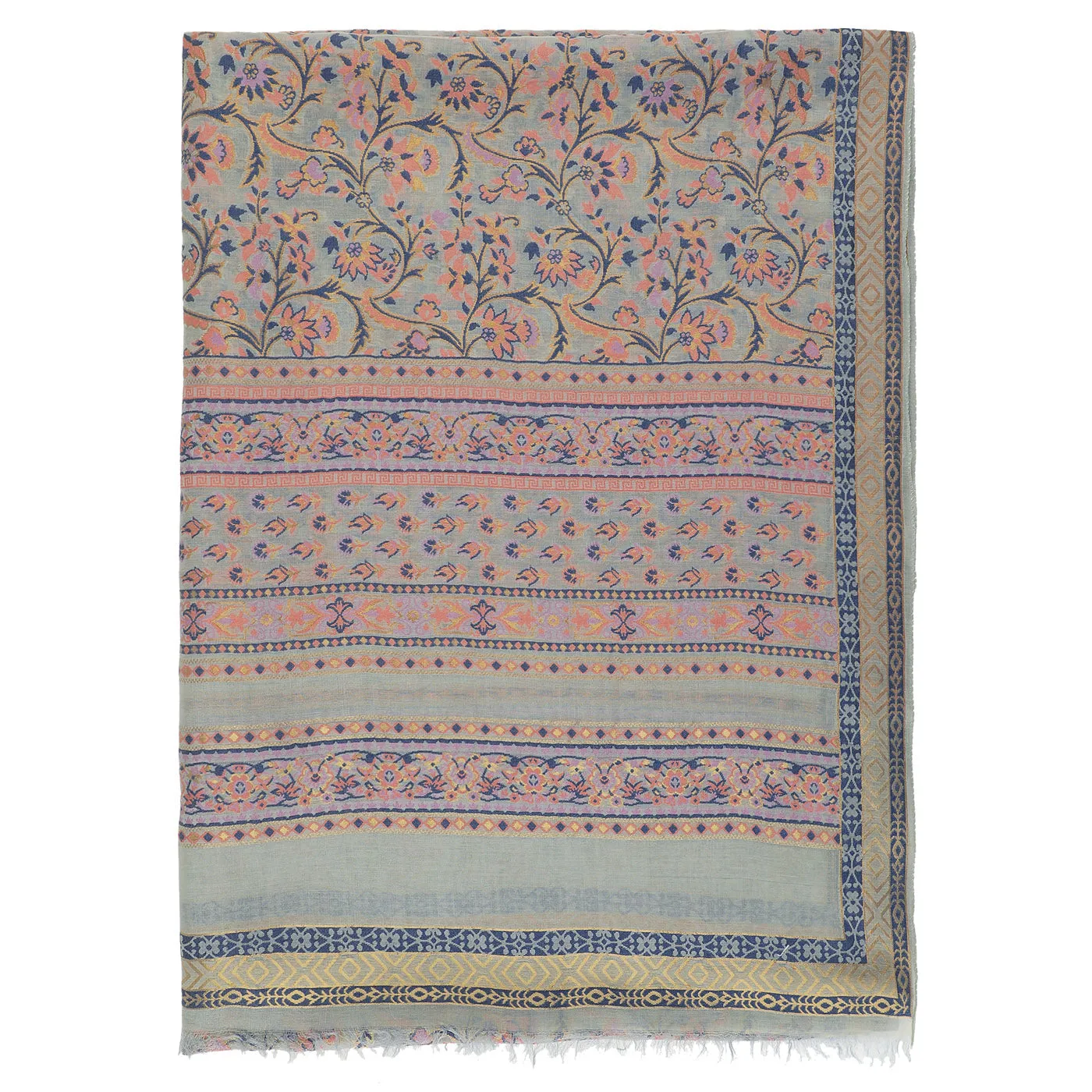 Blue Plain Woven Cotton Silk Unstitched Suit Co-ords Set