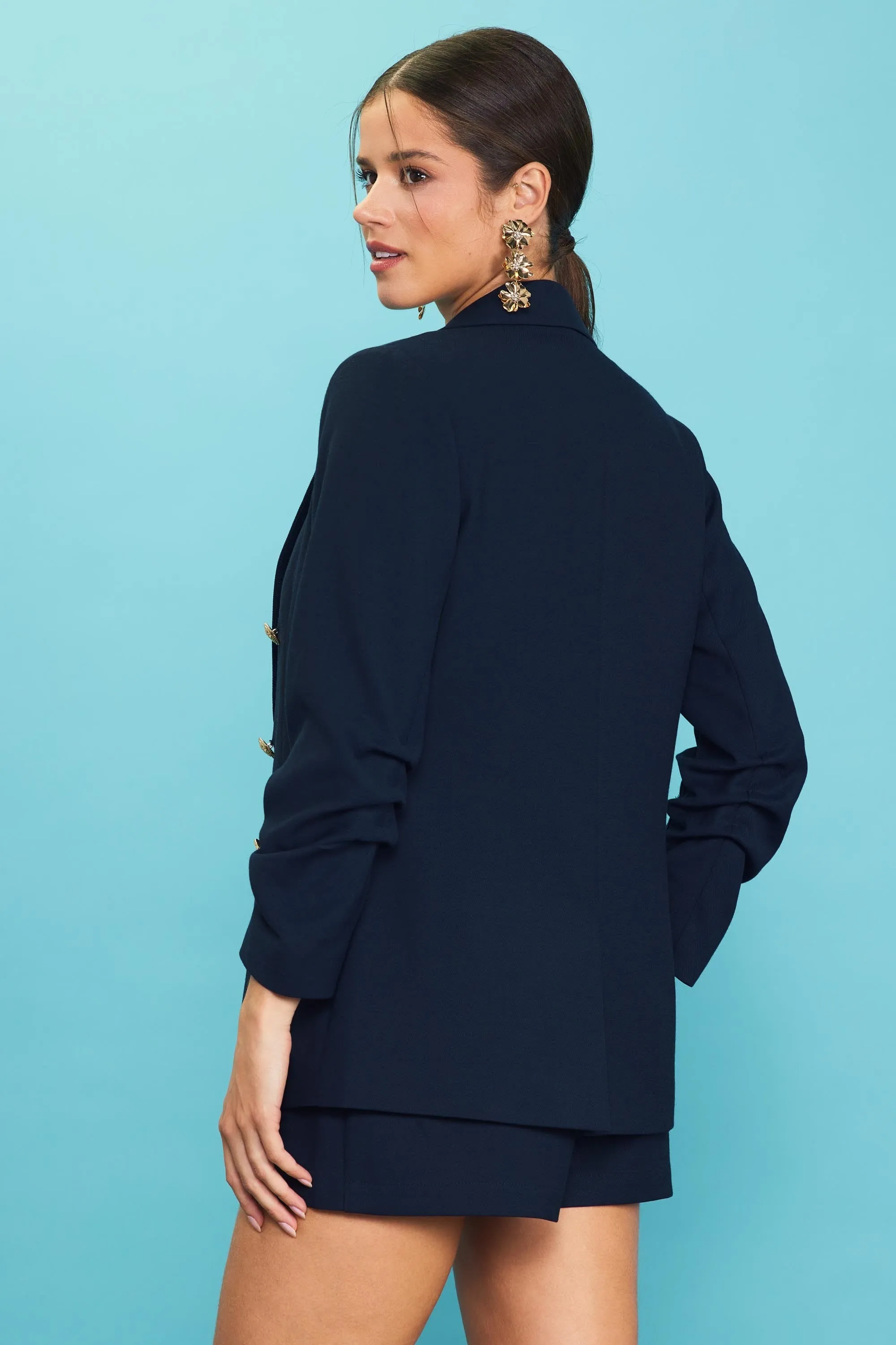 BRANDI BUTTON DETAIL BLAZER