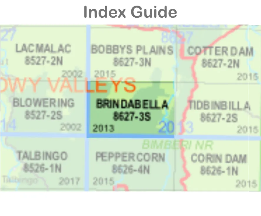 Brindabella 8627-3-S NSW Topographic Map 1 25k