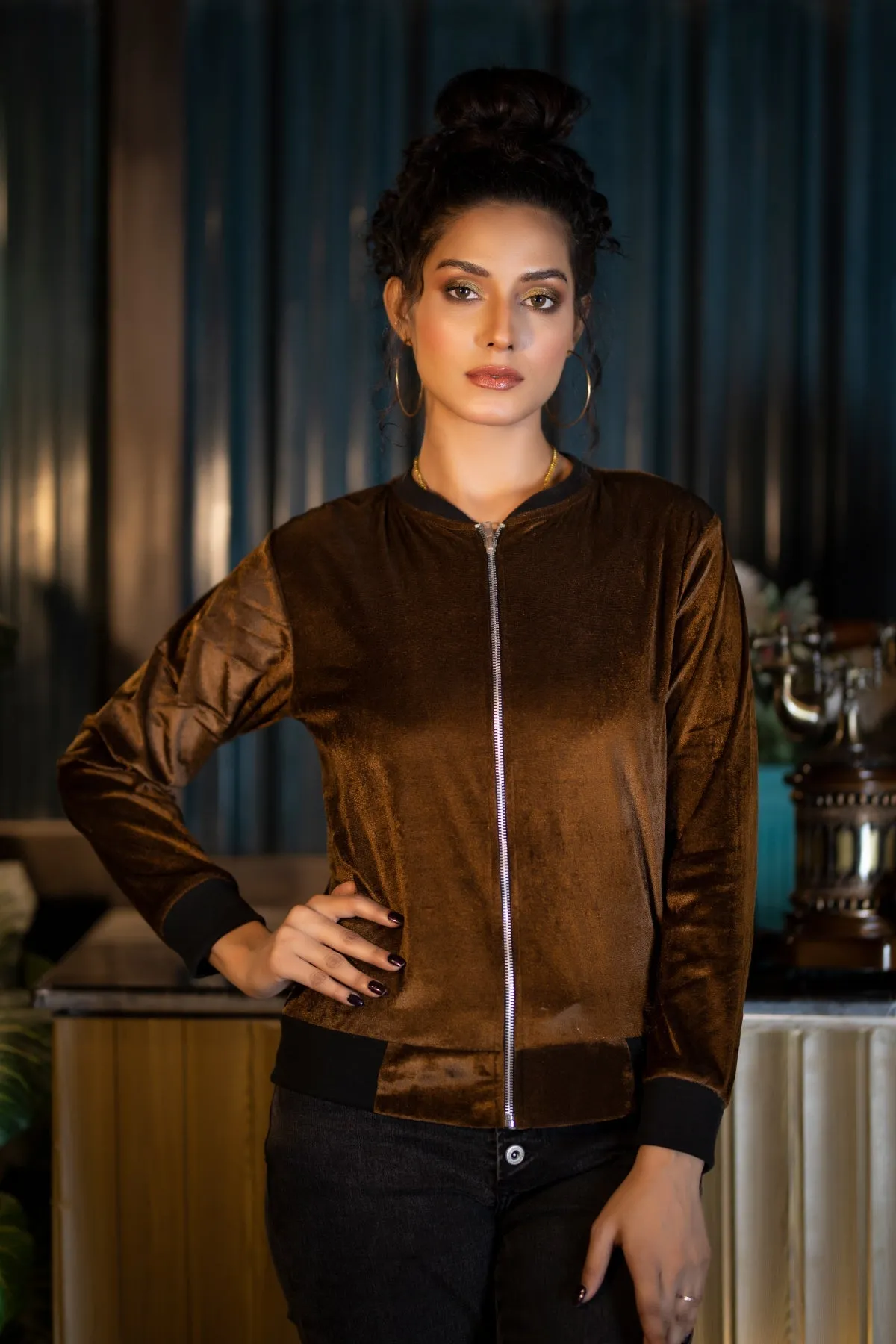 Brown Velvet Jacket - W22 - WJ00005