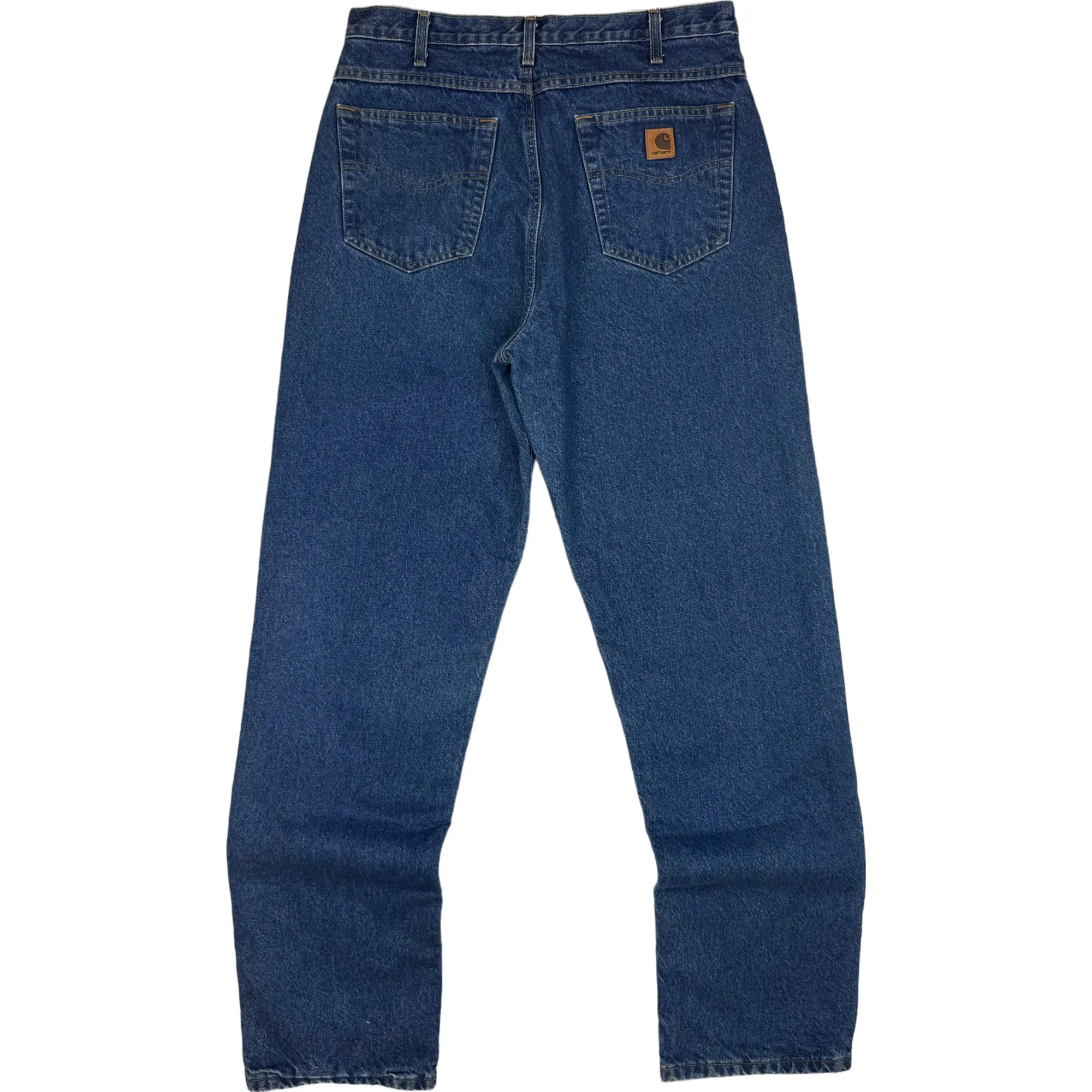 Carhartt Flannel Lined Denim Trousers Blue