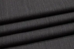 Charcoal Gray Pin Striped Wool Suiting
