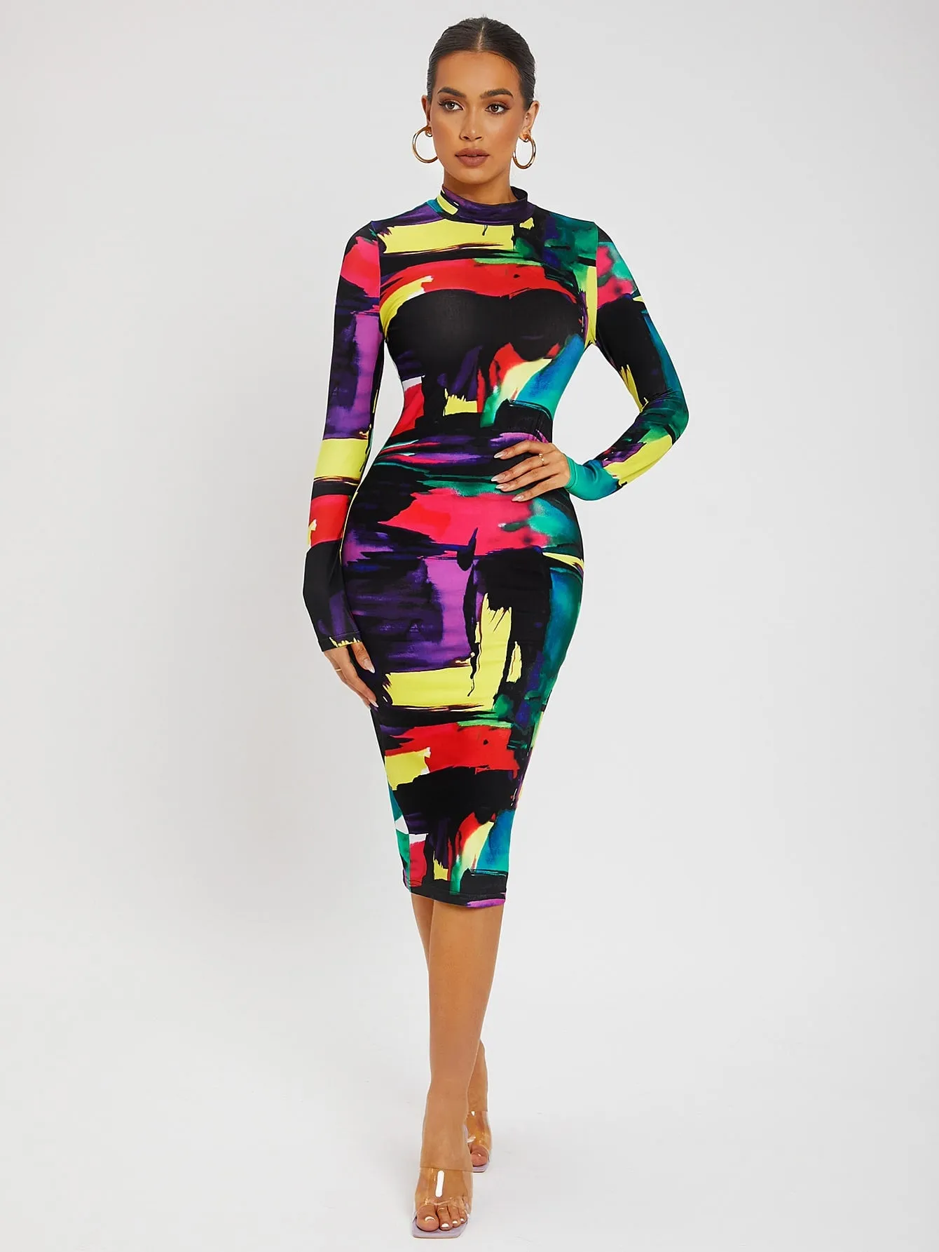 Colorblock Bodycon Dress