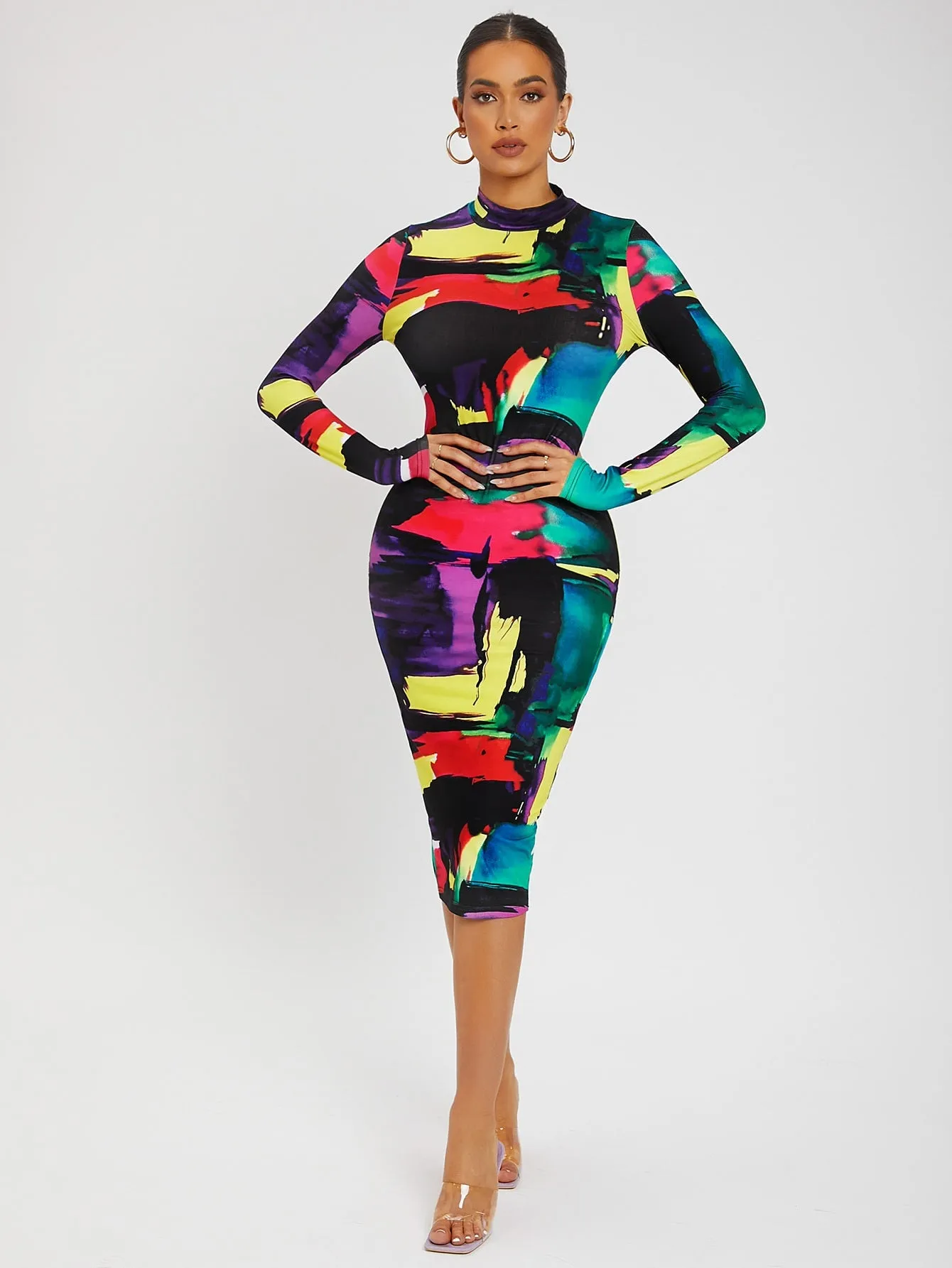Colorblock Bodycon Dress