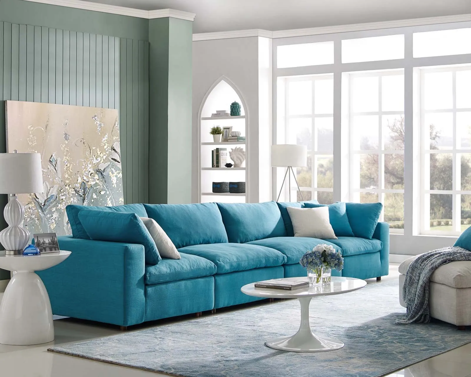 Commix Down Filled Overstuffed 4 Piece Sectional Sofa Set by Modway