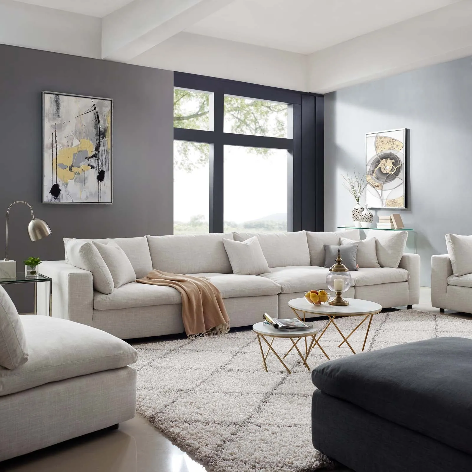Commix Down Filled Overstuffed 4 Piece Sectional Sofa Set by Modway