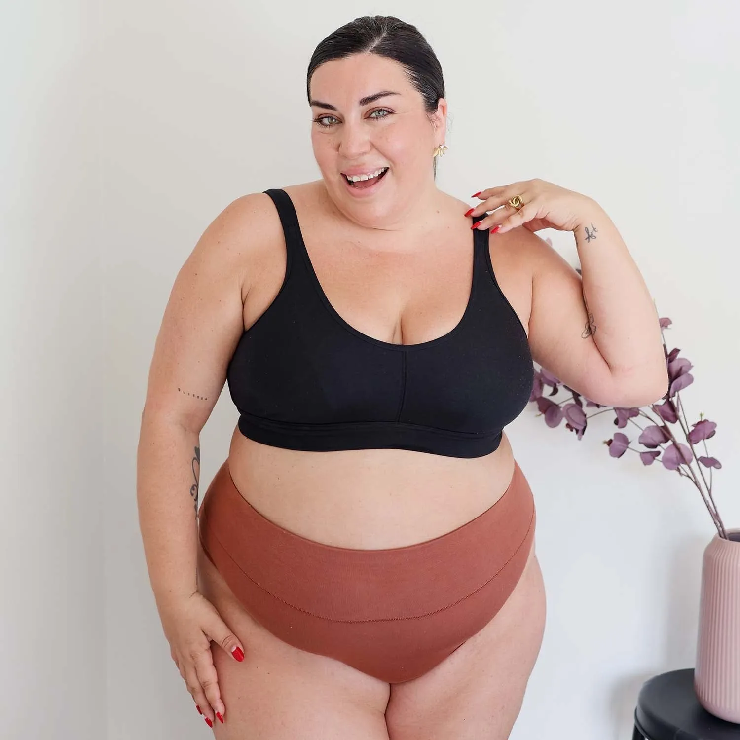Cotton Bra Regular Cup - Black
