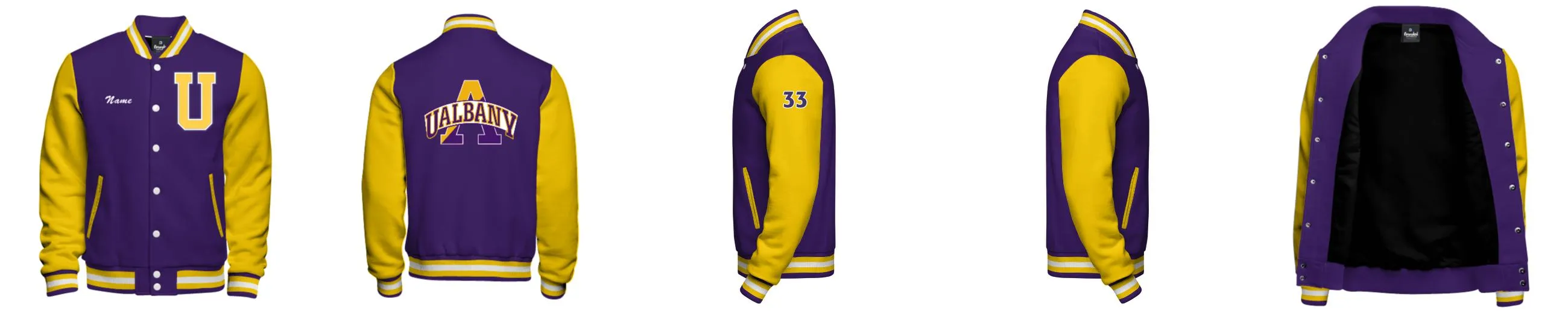 Cotton Fleece Varsity Jacket With Black Satin Lining