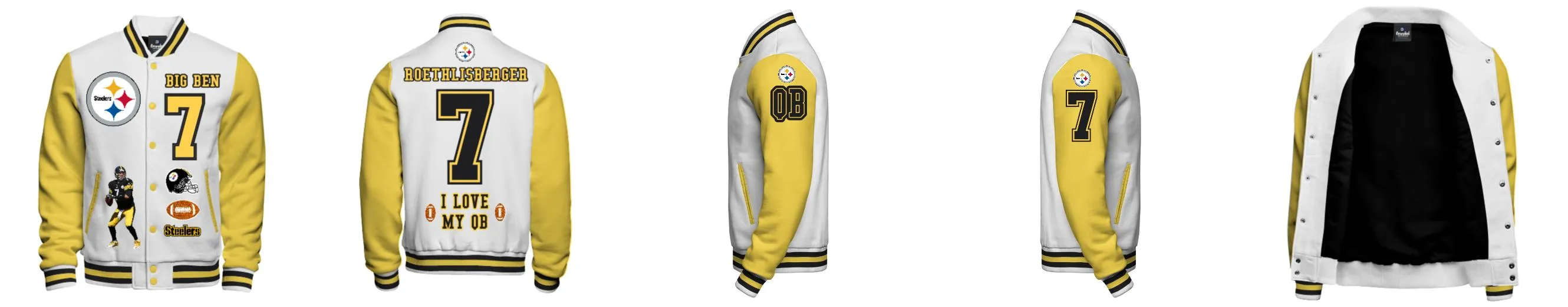 Cotton Fleece Varsity Jacket With Black Satin Lining