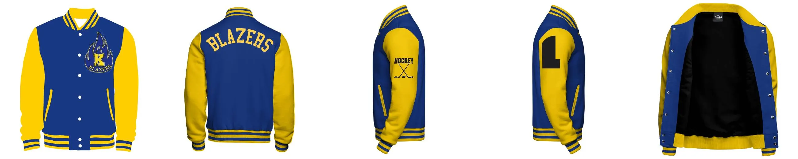 Cotton Fleece Varsity Jacket With Black Satin Lining