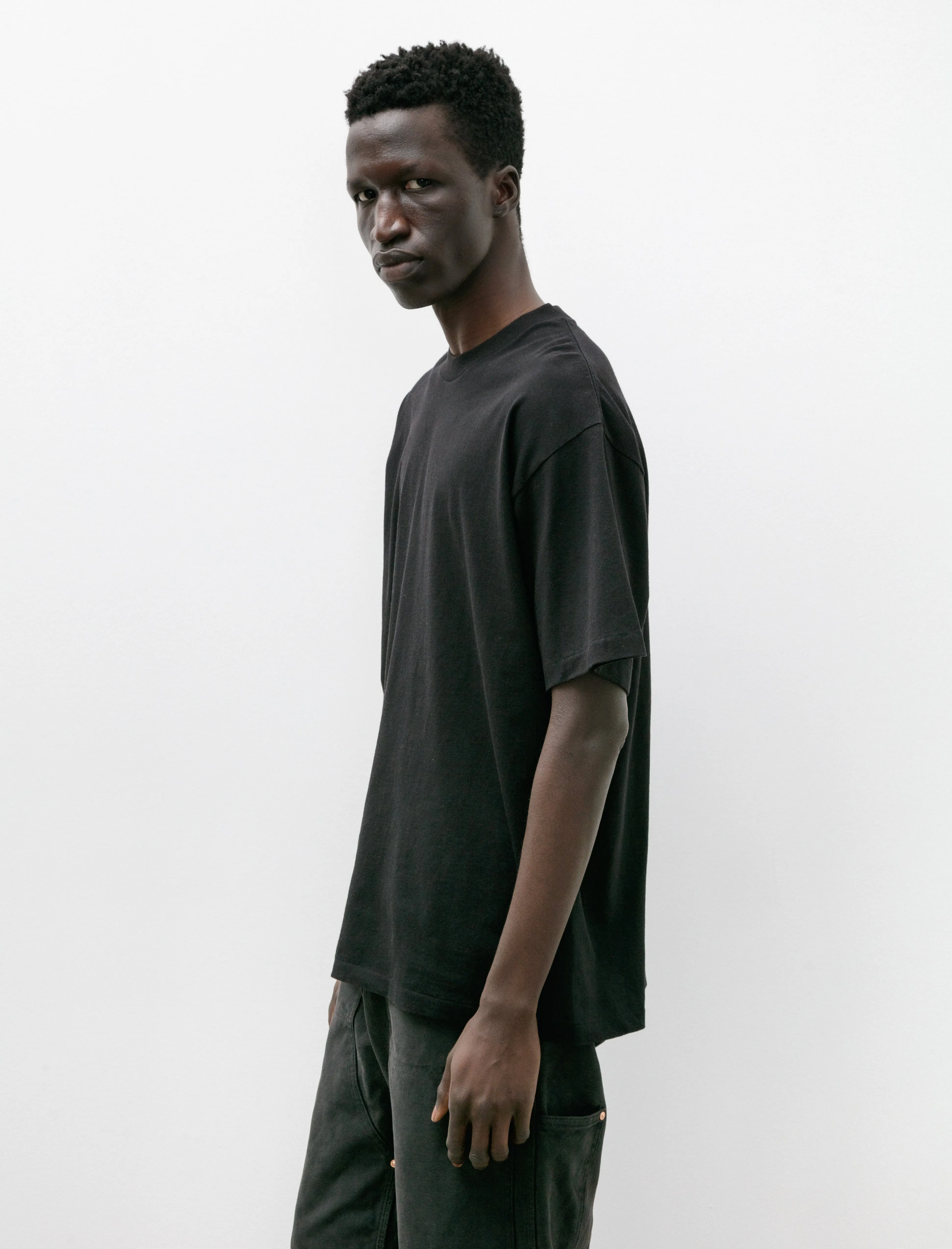 Cotton Jersey SS T-Shirt Fade Black