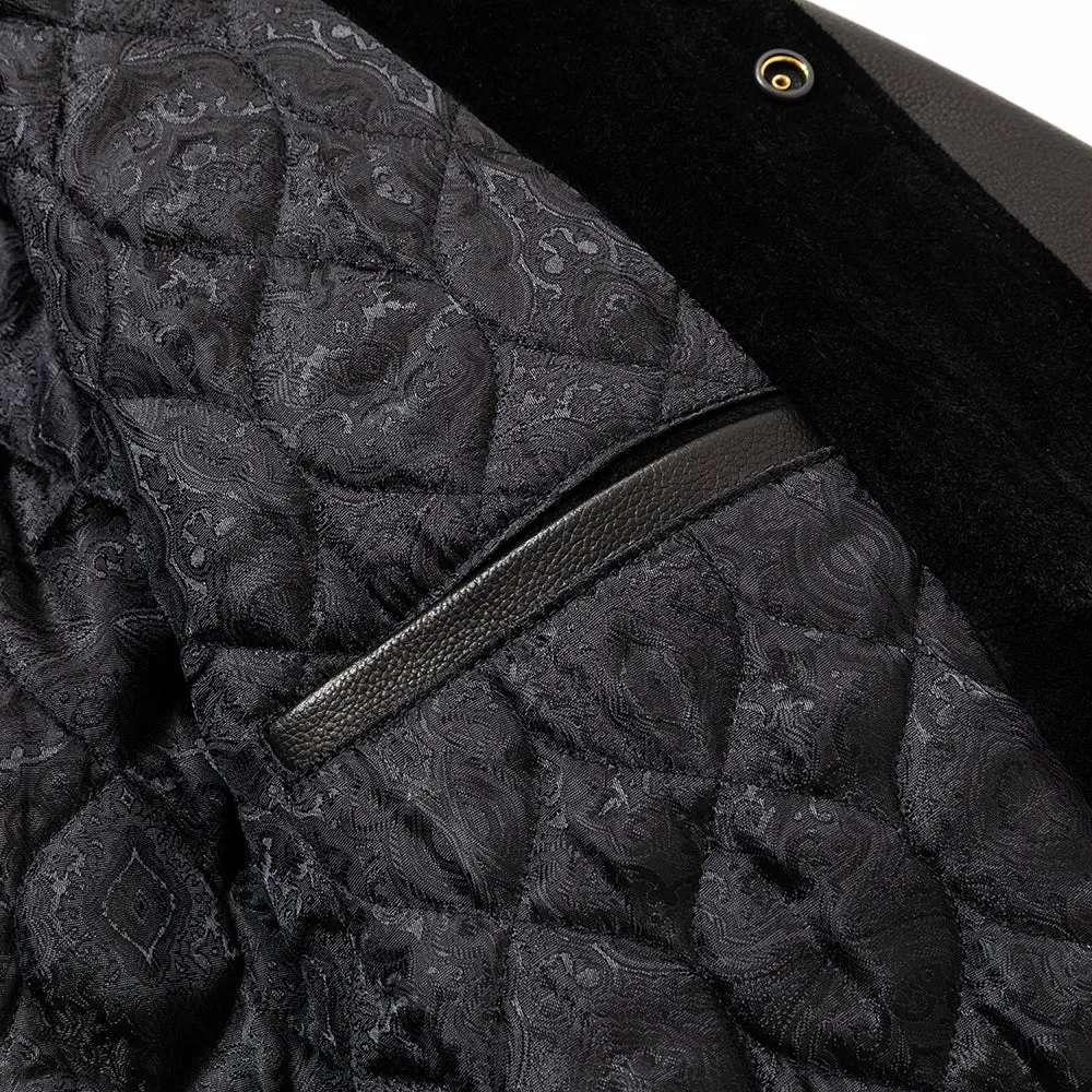 CROME LEATHER AWARD TYPE JACKET