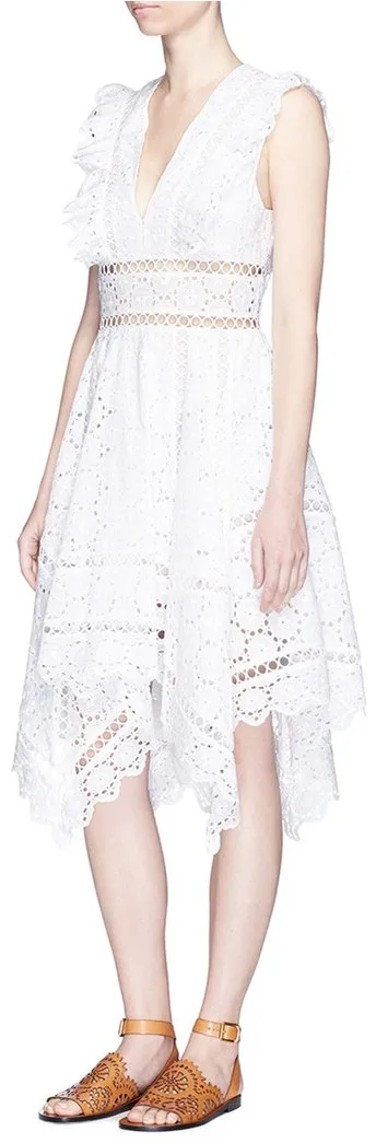 'Divinity Wheel' Day White Dress