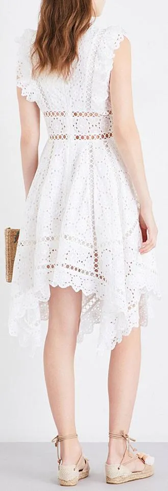 'Divinity Wheel' Day White Dress