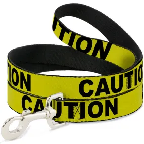 Dog Leash - CAUTION Yellow/Black by Buckle-Down