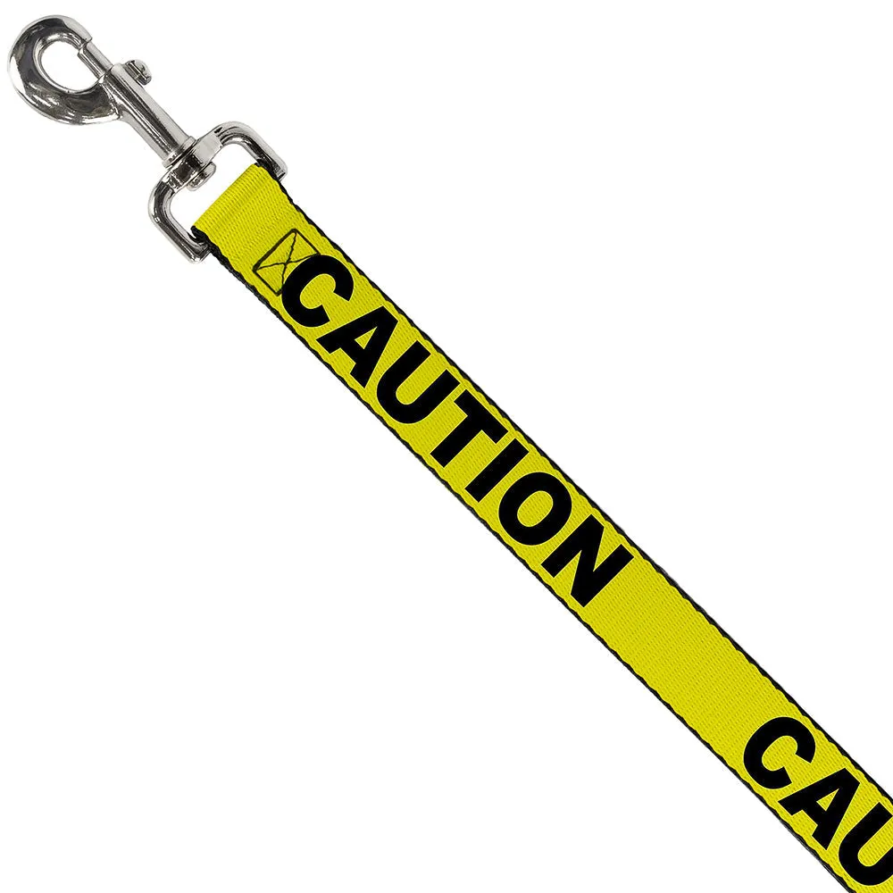 Dog Leash - CAUTION Yellow/Black by Buckle-Down