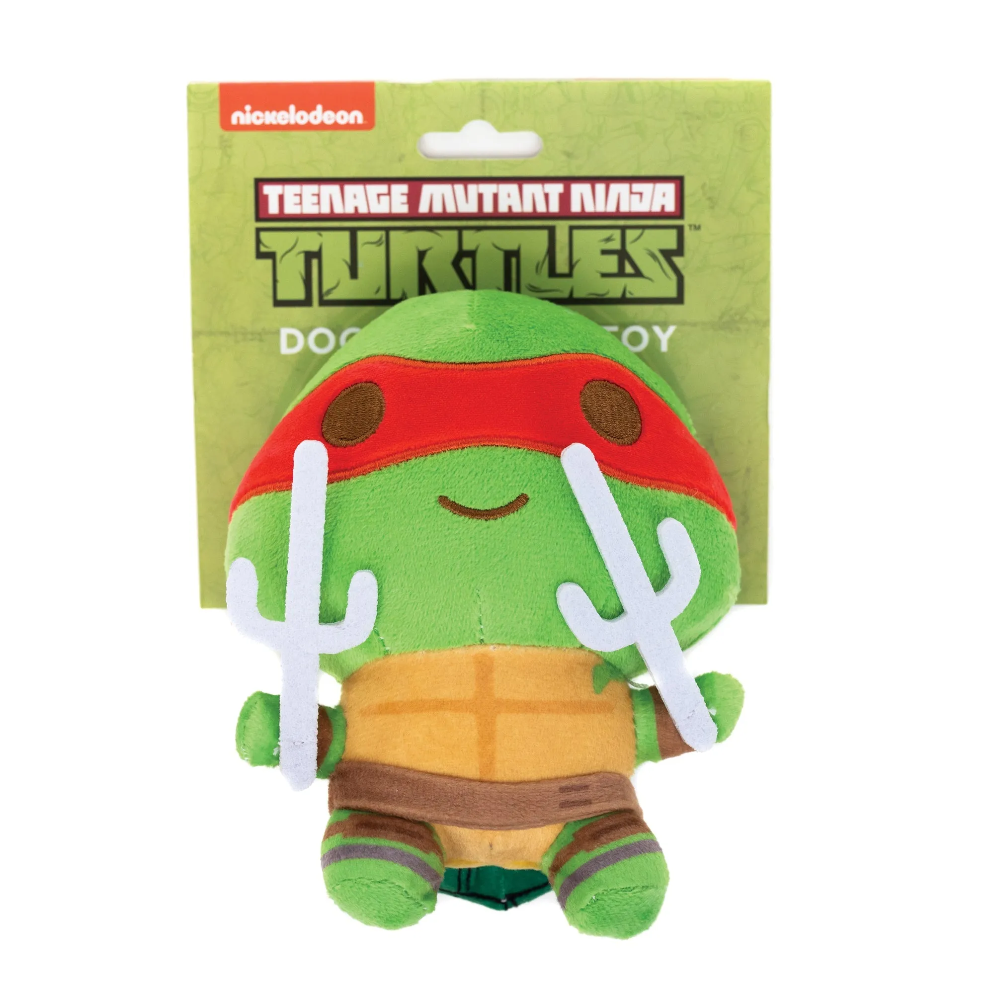 Dog Toy Squeaker Plush - Teenage Mutant Ninja Turtles Raphael Full Body Sais Pose Red by Buckle-Down