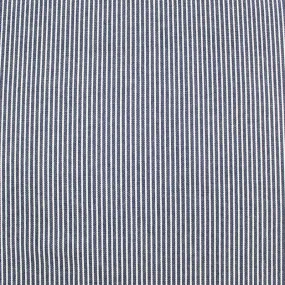 Dressmaking Cotton Denim Hickory Stripe - Denim Blue and White