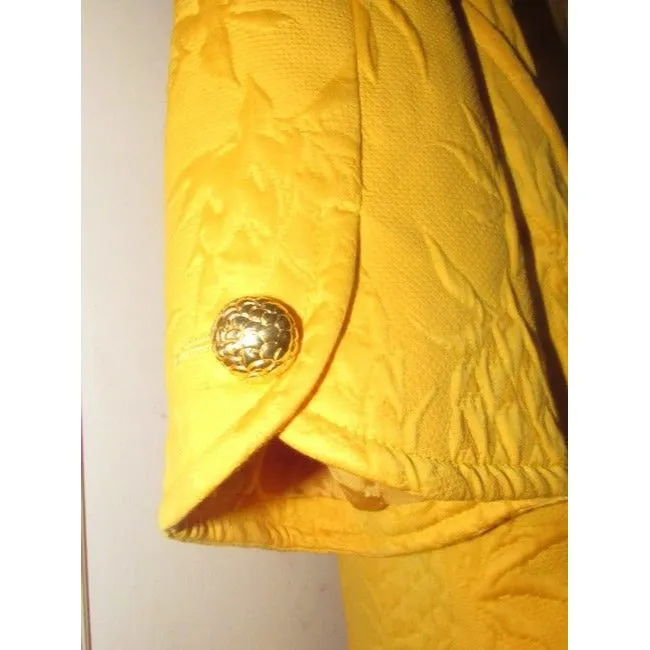 Emanuel Ungaro Yellow With Floral Print Vintage Blazer