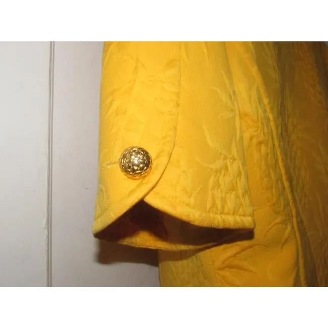 Emanuel Ungaro Yellow With Floral Print Vintage Blazer