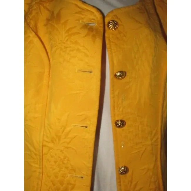 Emanuel Ungaro Yellow With Floral Print Vintage Blazer