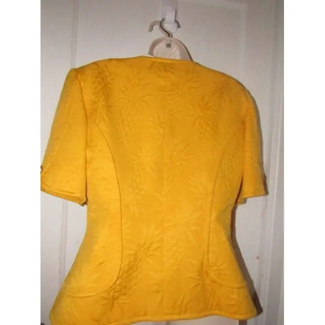 Emanuel Ungaro Yellow With Floral Print Vintage Blazer