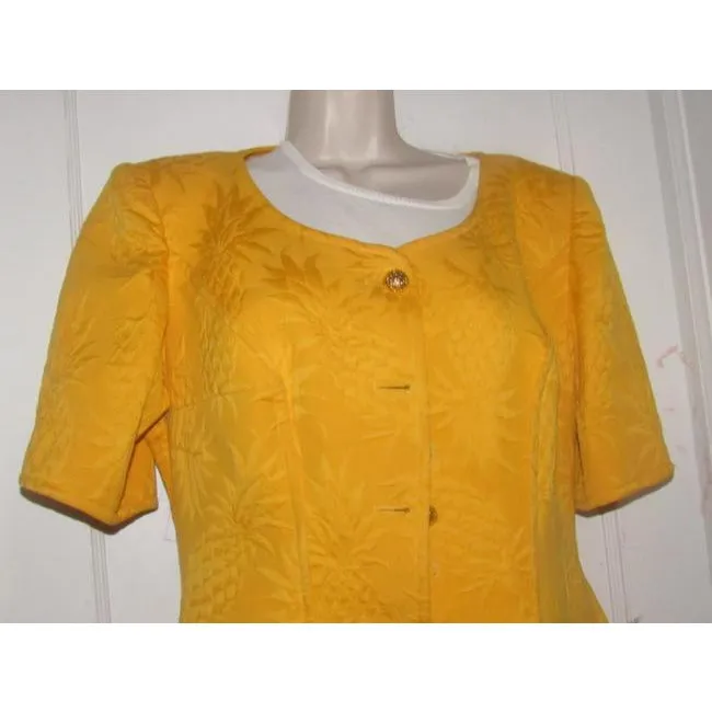 Emanuel Ungaro Yellow With Floral Print Vintage Blazer