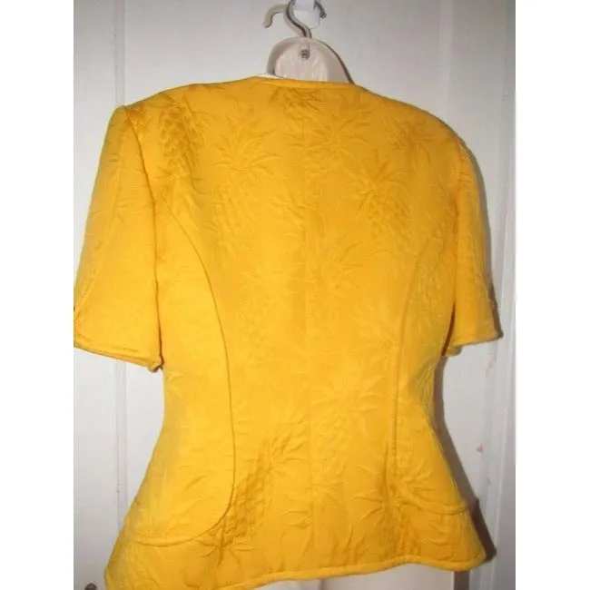 Emanuel Ungaro Yellow With Floral Print Vintage Blazer