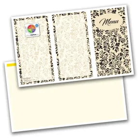 Flourish 8-1/2" x 14" Blank Menu Jackets Yellow - Pack of 500