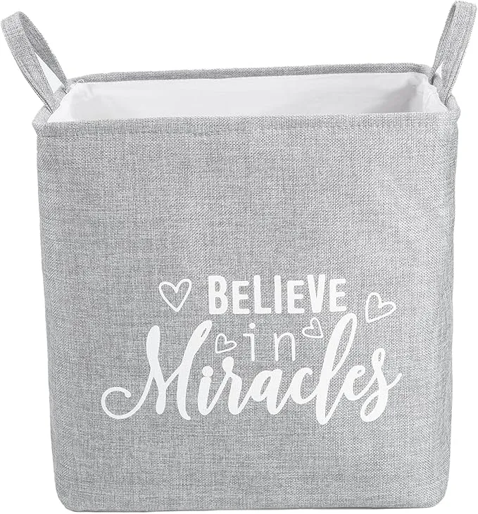 Grey Square Laundry Basket with Lining