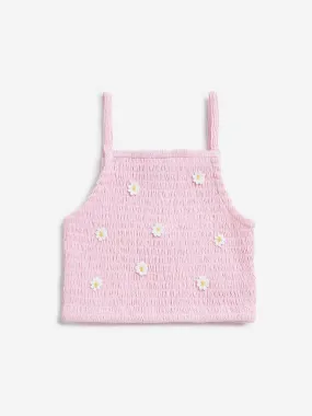 HOP Kids Pink Smocked Top