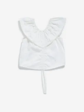HOP Kids White Chambray Top