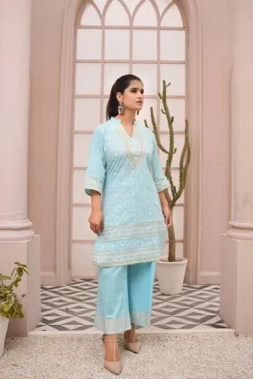 IshDeena Indian Kurta Set for Women: Cotton Fabric, Casual & Festive, 2-Piece Printed Kurta, Office Wear Plus Size M-3XL