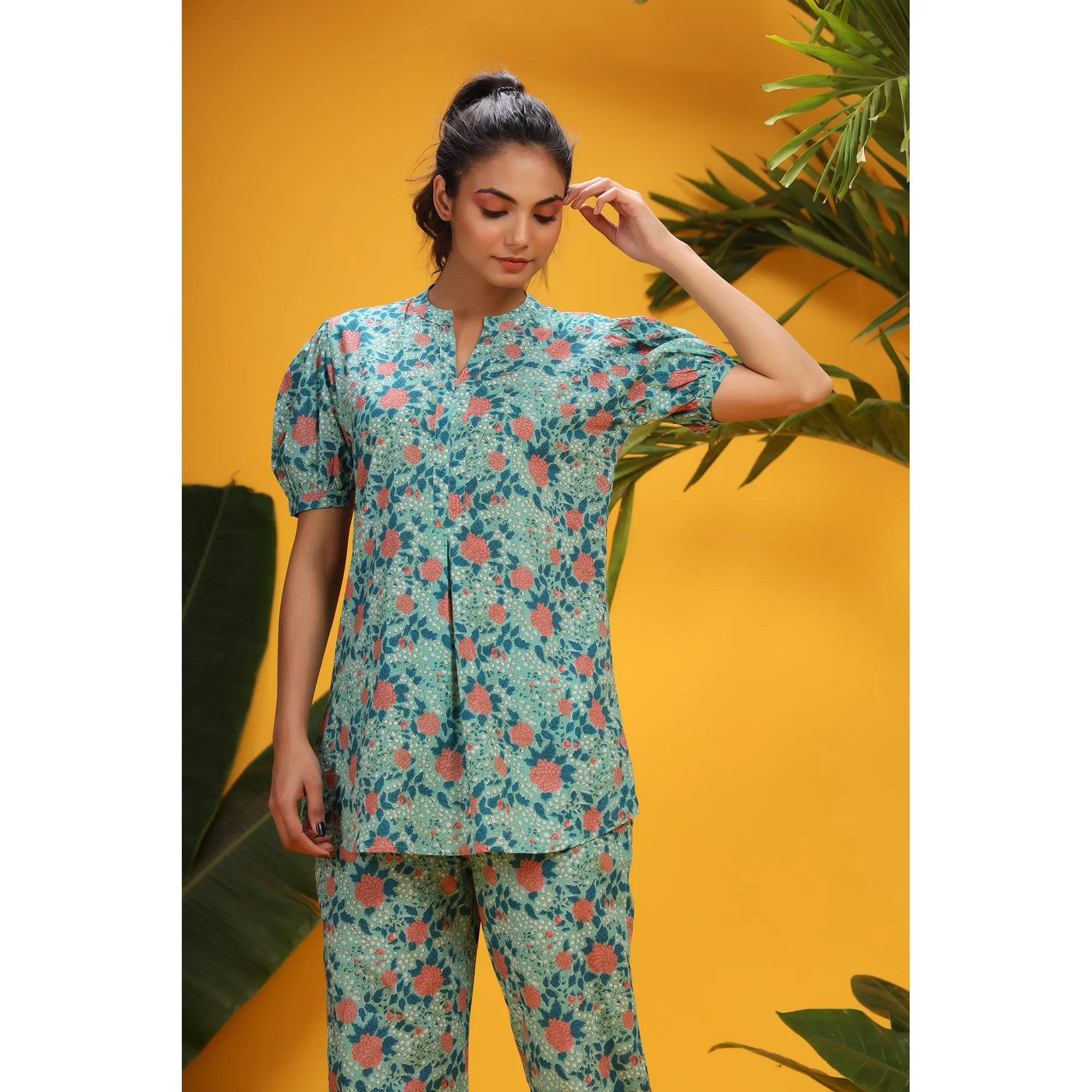 Jaal On Sky Blue Loungewear