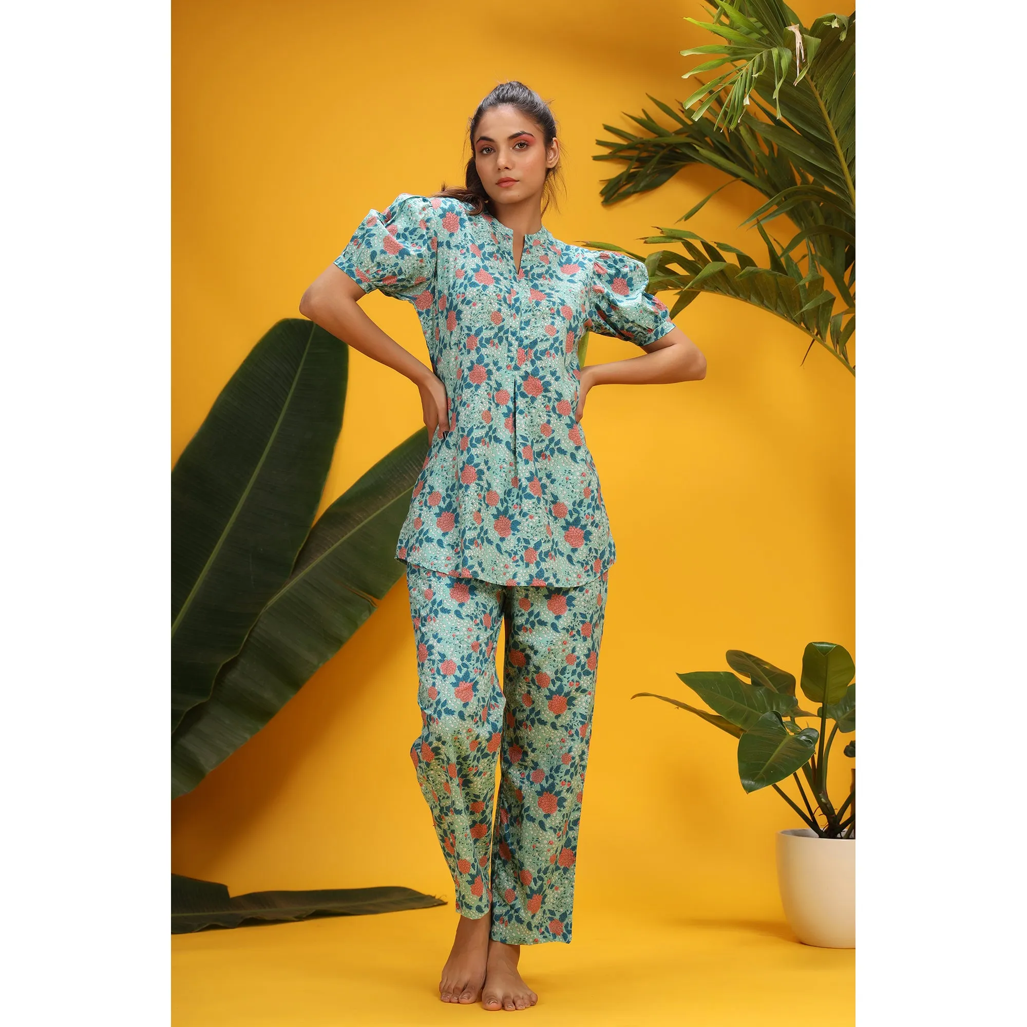 Jaal On Sky Blue Loungewear