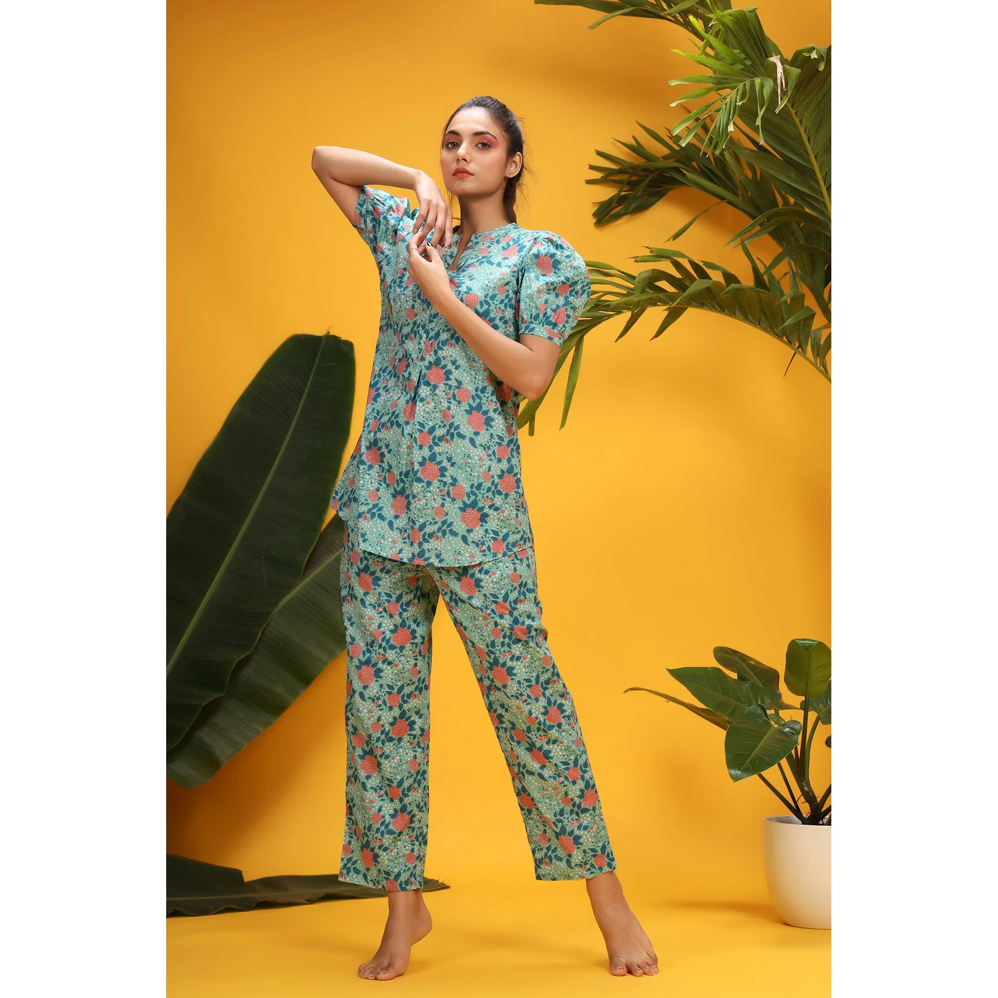 Jaal On Sky Blue Loungewear
