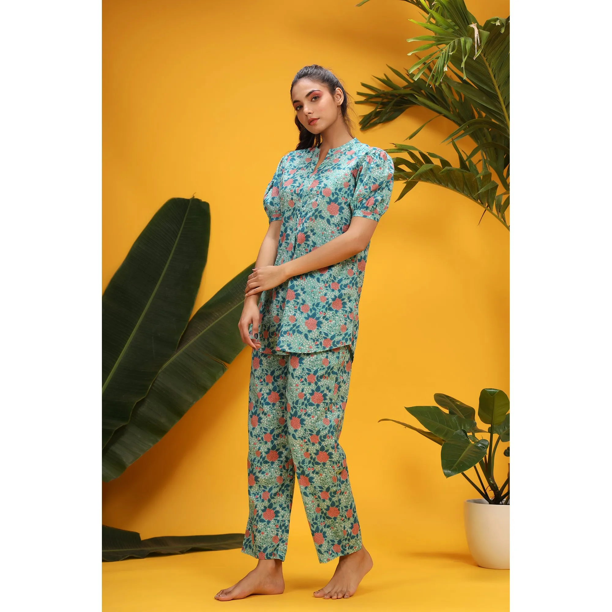 Jaal On Sky Blue Loungewear
