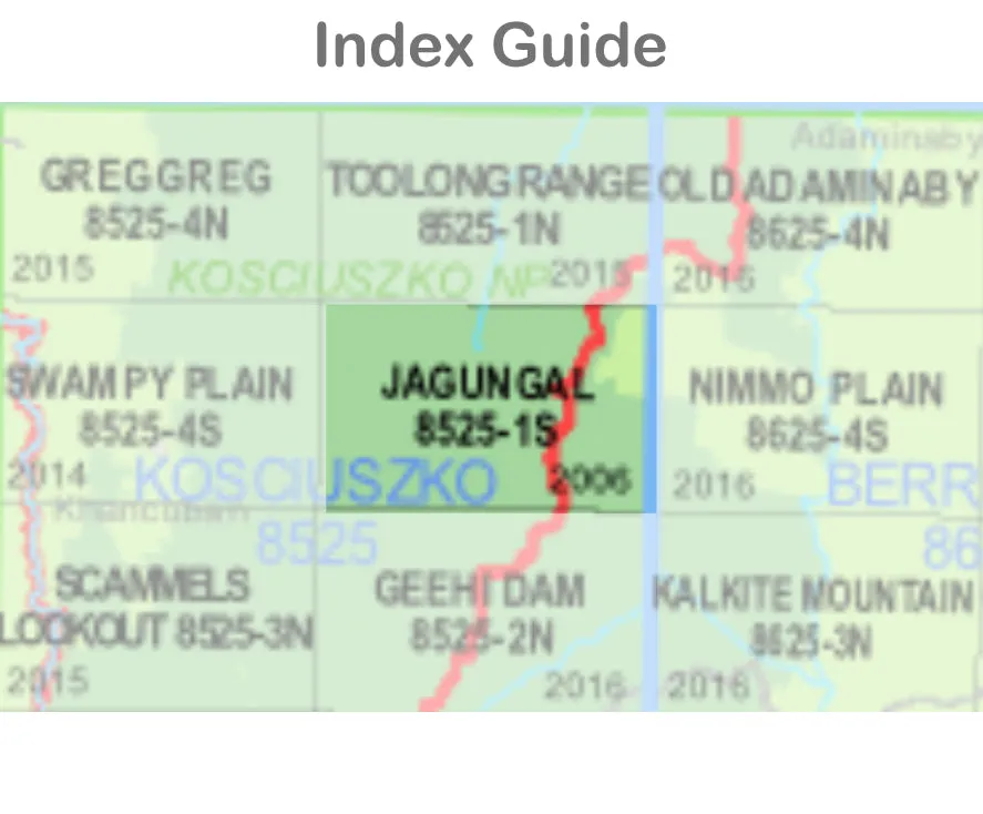 Jagungal 8525-1-S NSW Topographic Map 1 25k