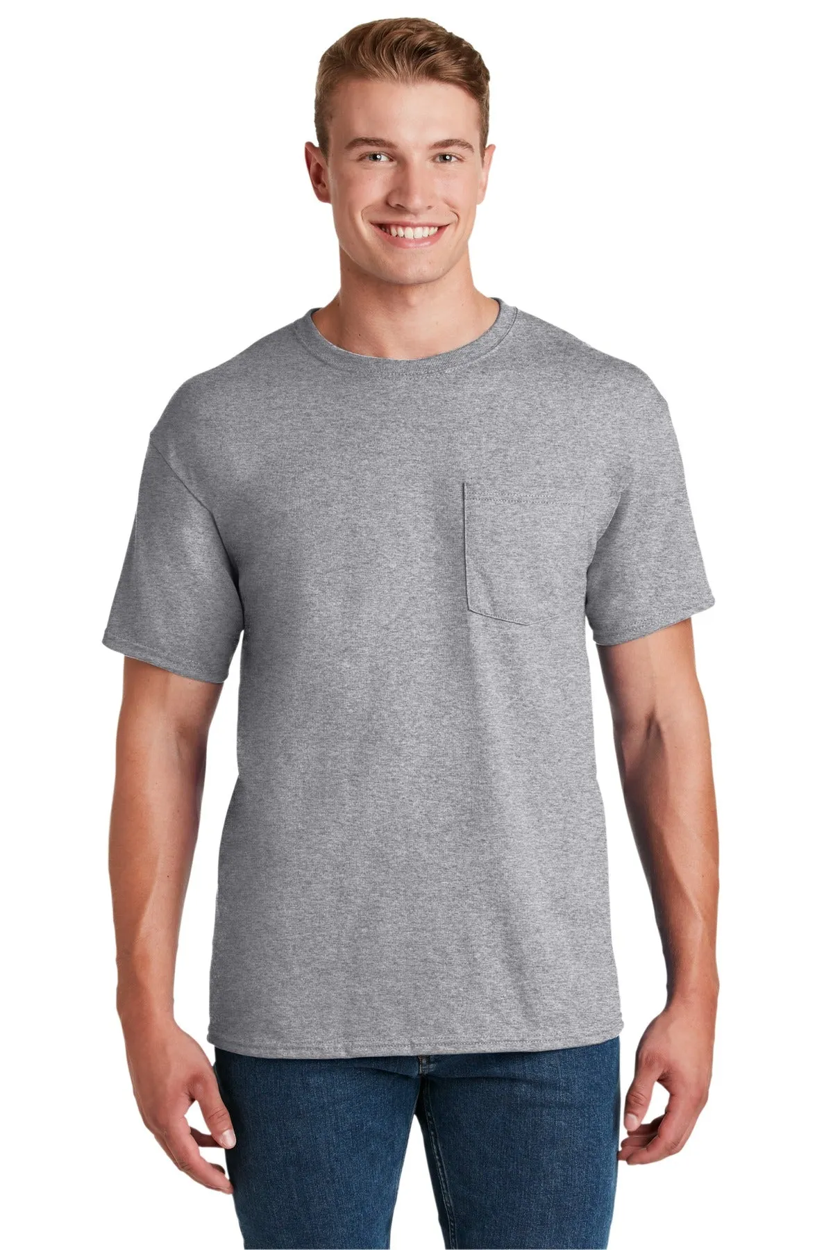 Jerzees - Dri-Power 50/50 Cotton/Poly Pocket T-Shirt. 29MP