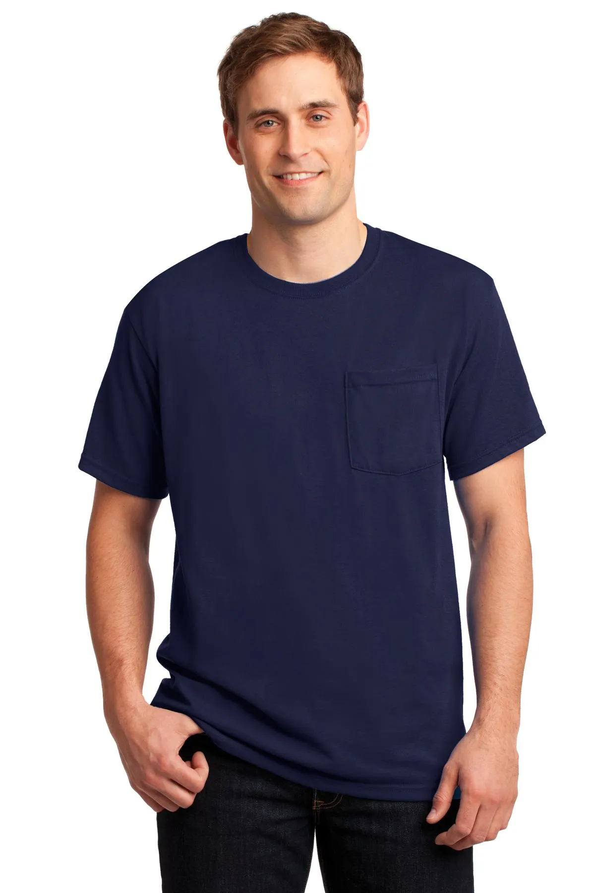 Jerzees - Dri-Power 50/50 Cotton/Poly Pocket T-Shirt. 29MP