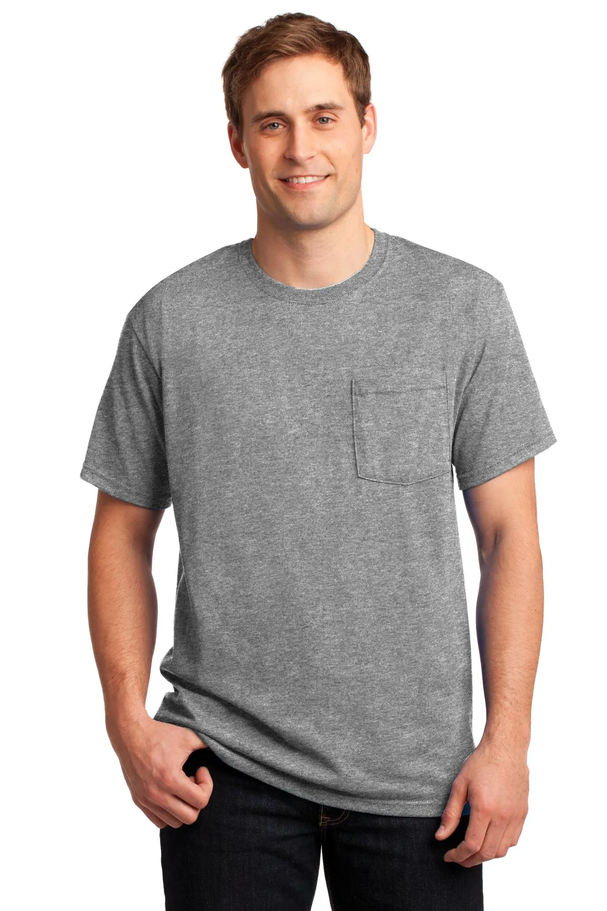 Jerzees - Dri-Power 50/50 Cotton/Poly Pocket T-Shirt. 29MP